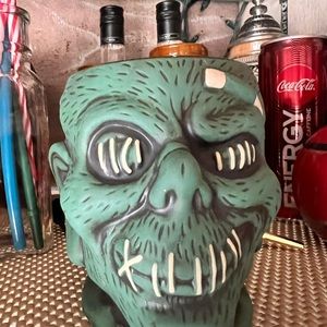 Disneyland Trader Sam's Enchanted Tiki Bar Zombie Tiki Mug Green 5th Edition